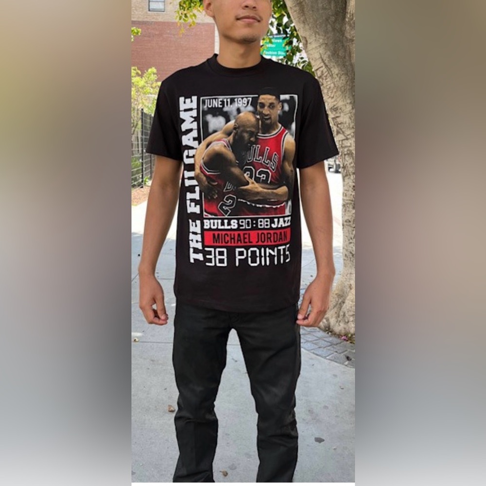 “The Flu Game” Black Graphic Tee- New